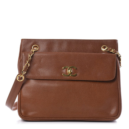 Chanel Caviar Flap Shoulder Bag Brown 1 of 11