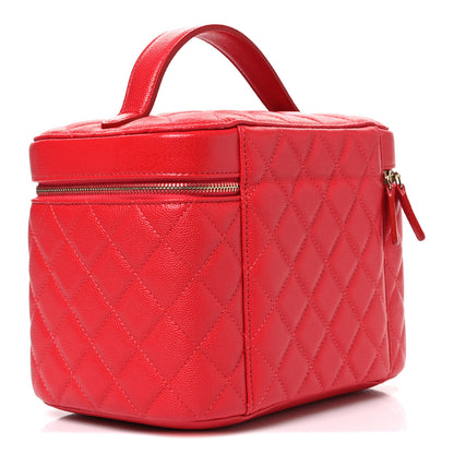 Chanel Caviar Quilted Large Vanity Pouch Red 3 of 7