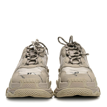 Balenciaga Fabric Mesh Womens Triple S Sneakers 37 Beige 3 of 8