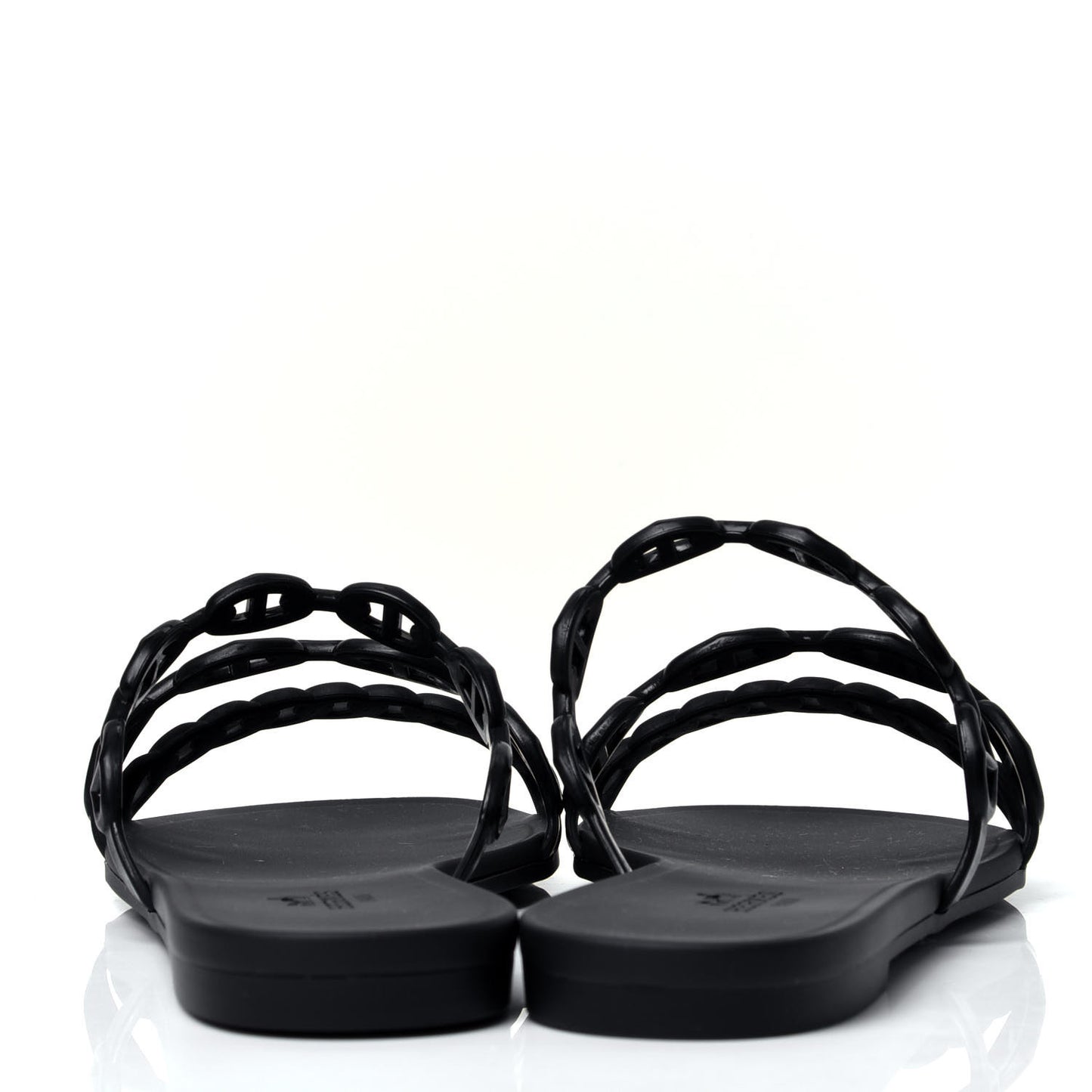 Rubber Chaine d'Ancre Nude Sandals 37 Black
