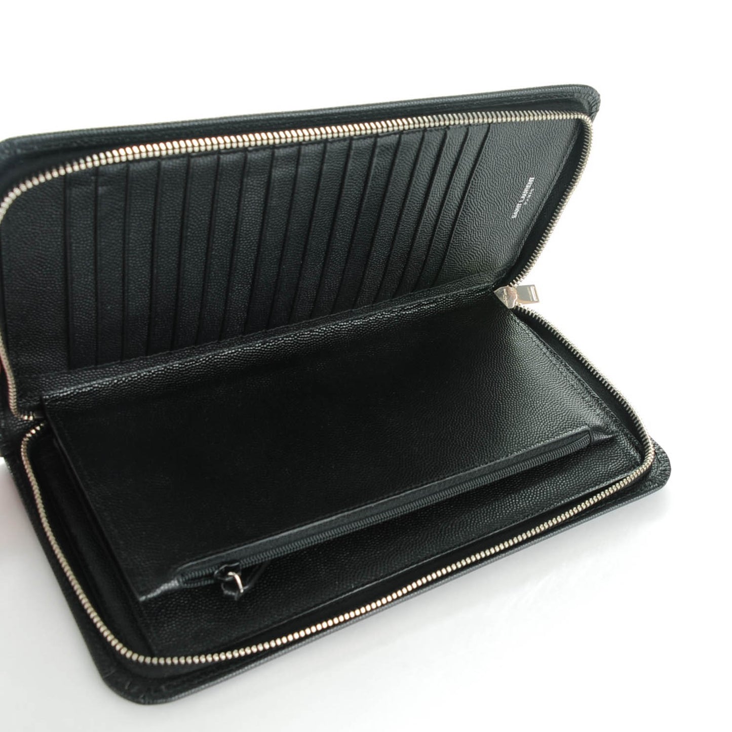Grain De Poudre Classic Zip Around Travel Wallet Black