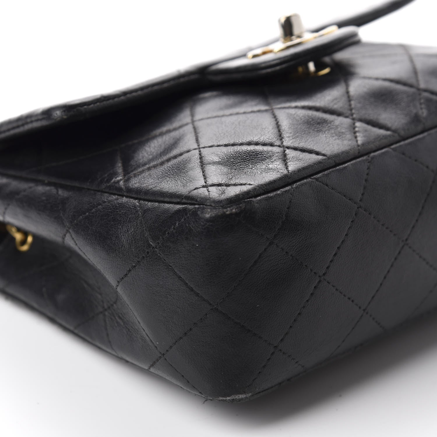 Chanel Lambskin Quilted Mini Square Flap Black 6 of 14
