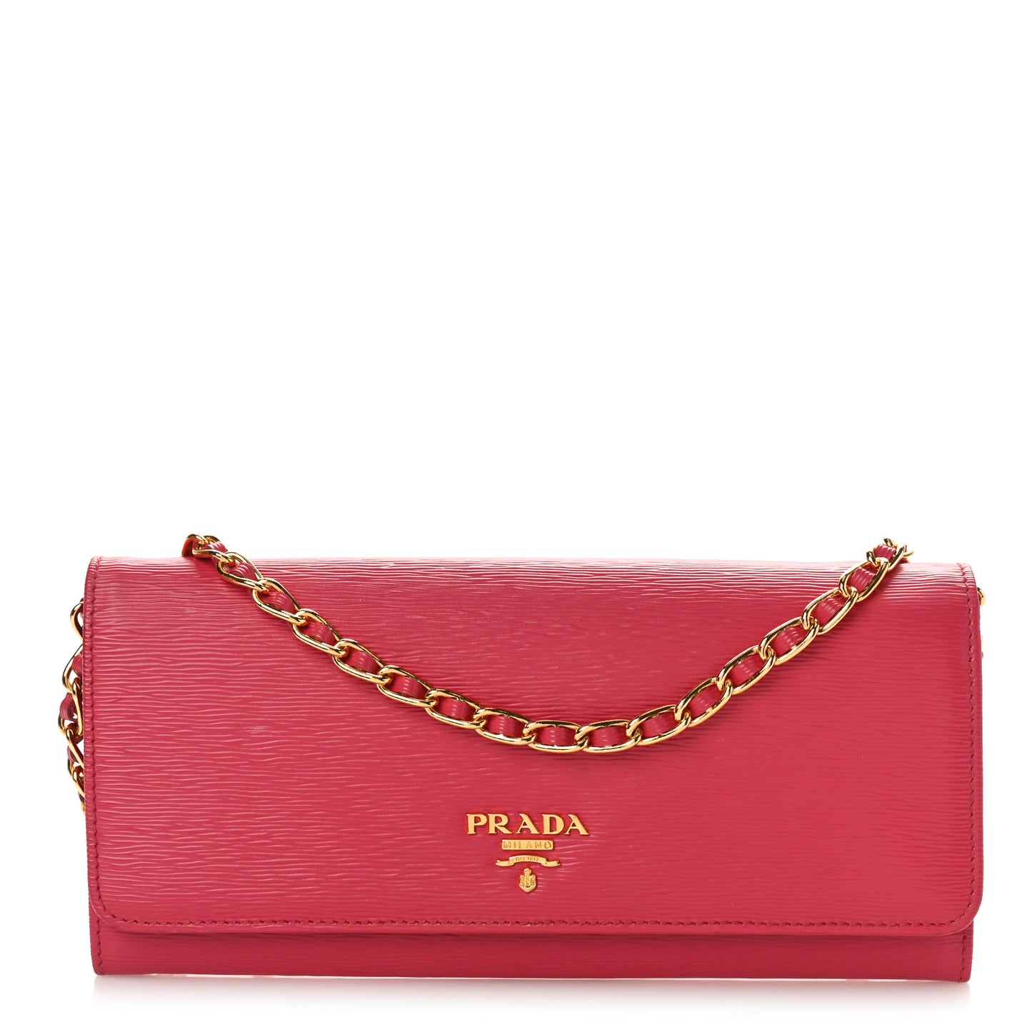 Vitello Move Metal Oro Chain Wallet Peonia