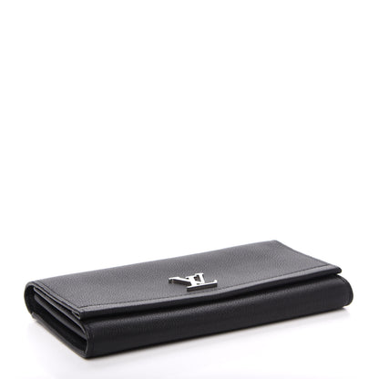 Louis Vuitton Calfskin Lockme II Wallet Black 7 of 10