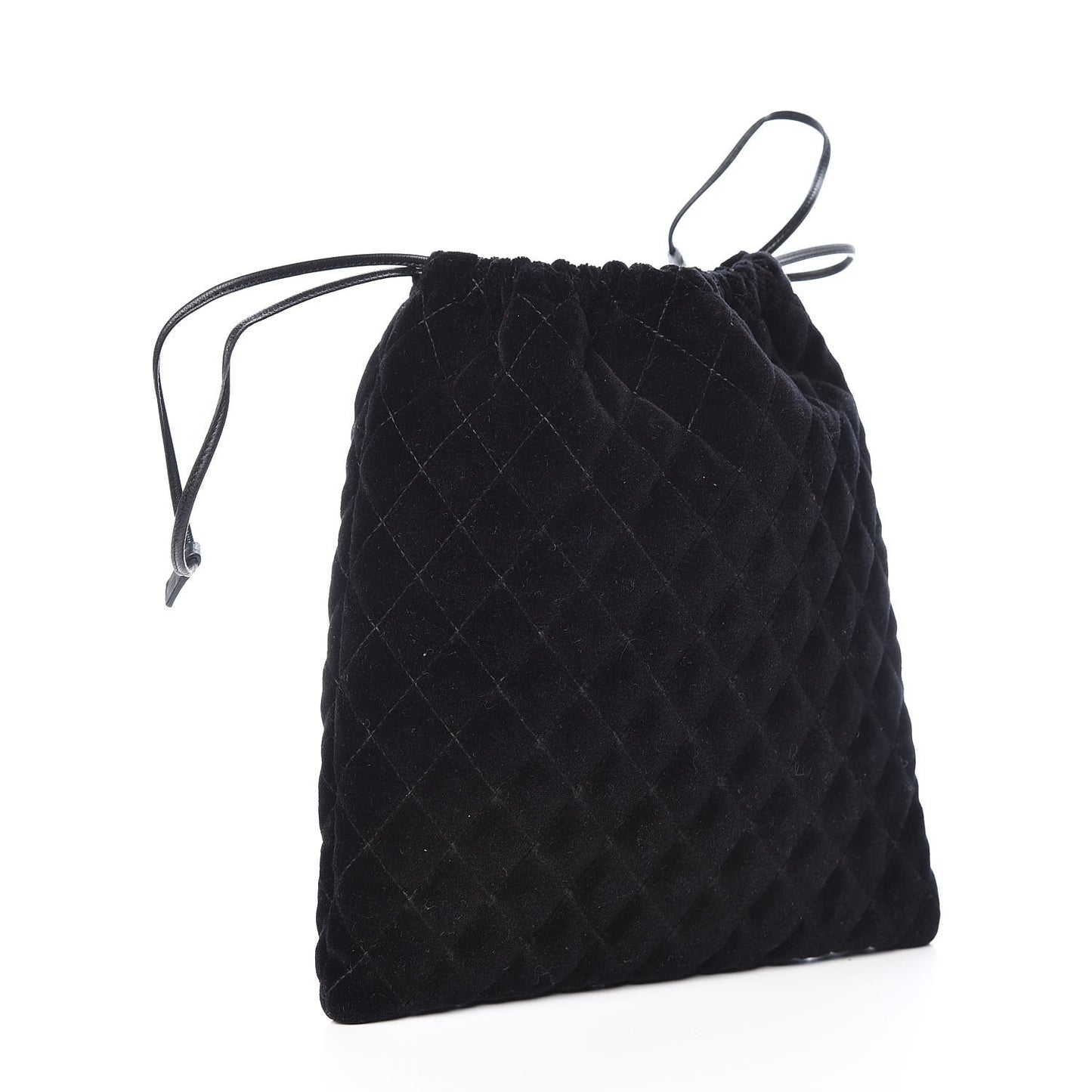 Velluto Impuntu Draw String Pouch Black