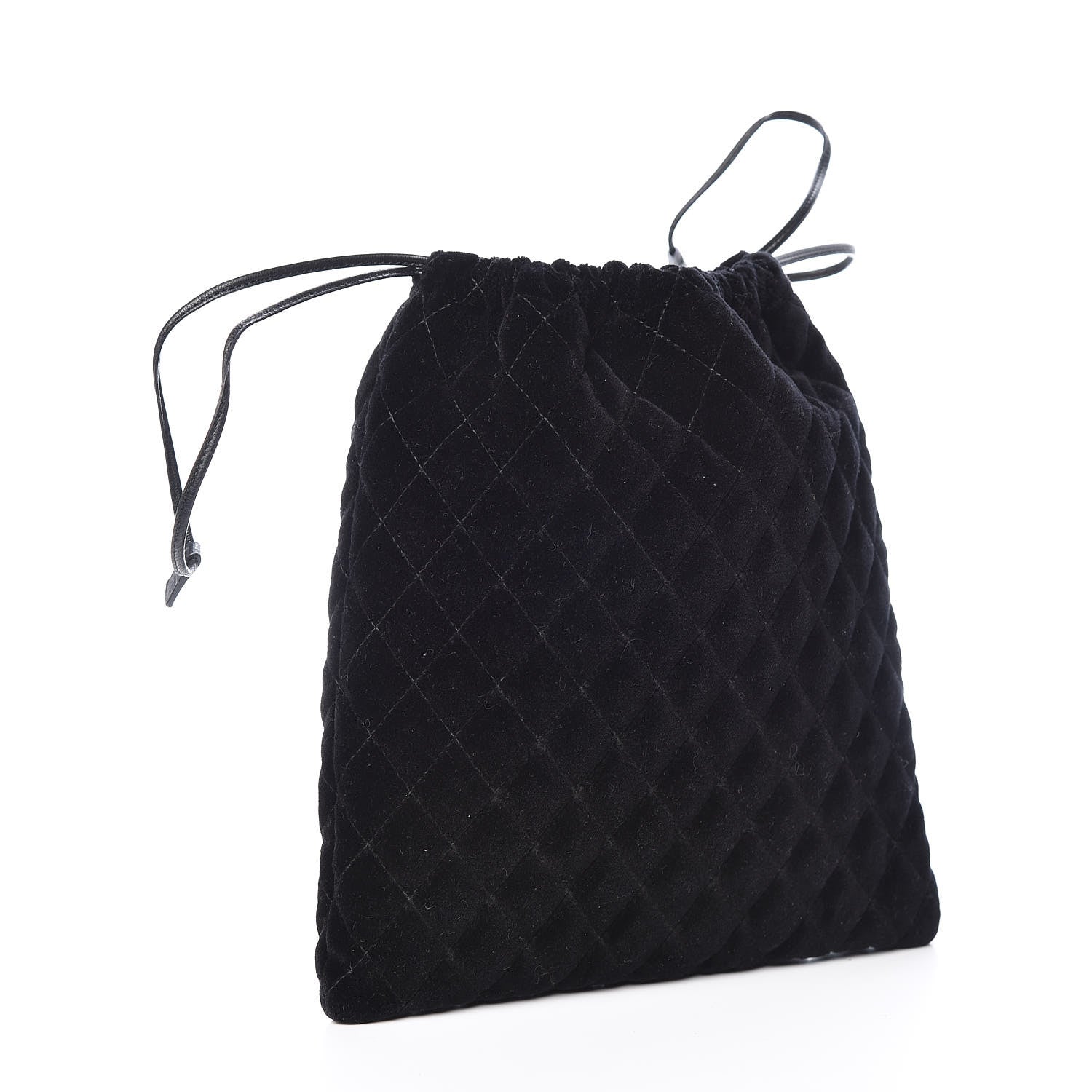 Prada Velluto Impuntu Draw String Pouch Black 3 of 10