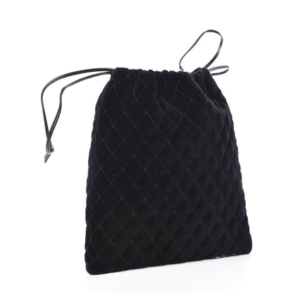 Prada Velluto Impuntu Draw String Pouch Black 3 of 10