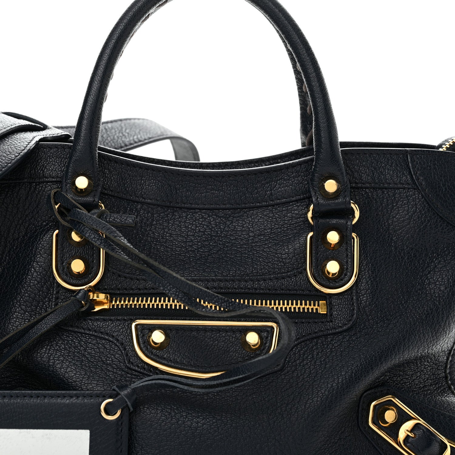 Balenciaga Chevre Gold Metallic Edge Hardware S City Bleu Nuit Dark Sea 9 of 13