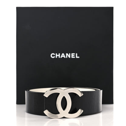 Chanel Calfskin CC Reversible Belt 80 32 Black White 5 of 5