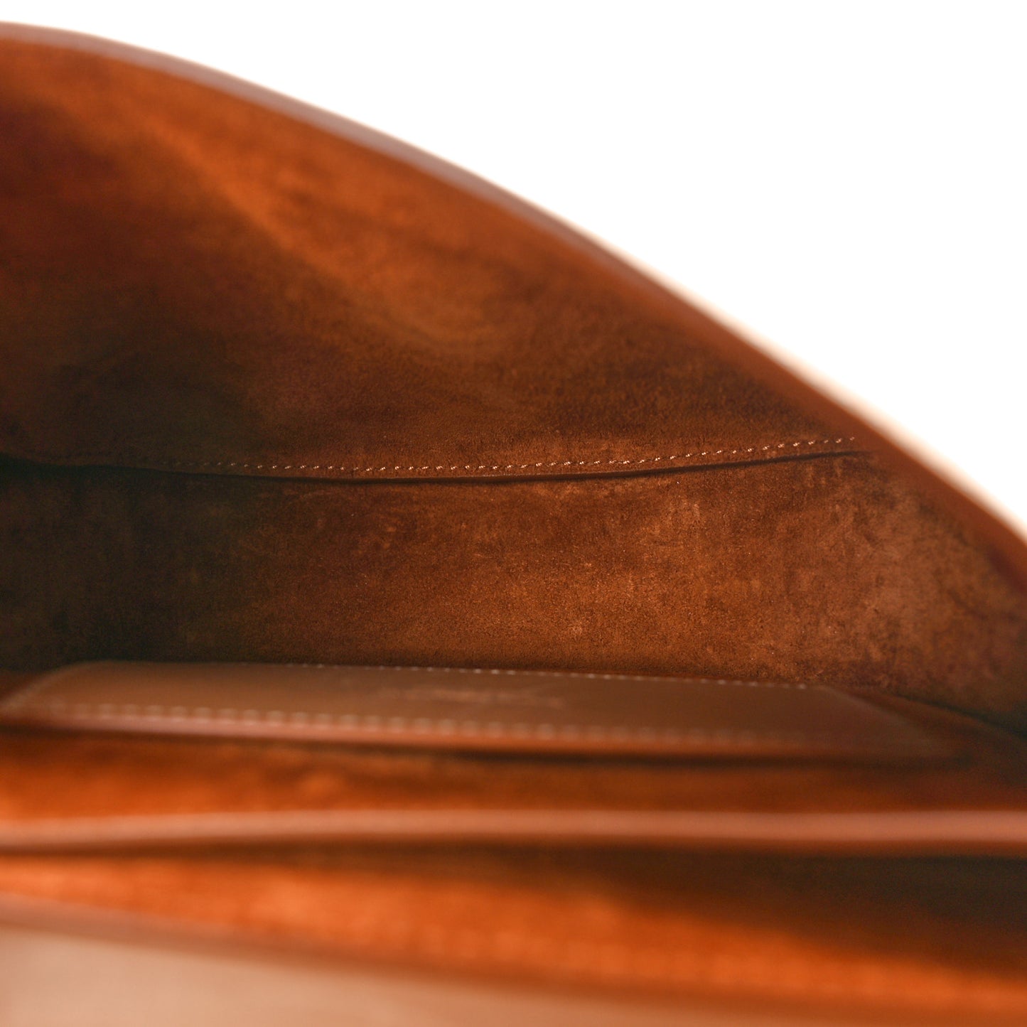 Smooth Vintage Calfskin Small Kaia Satchel Brown Gold