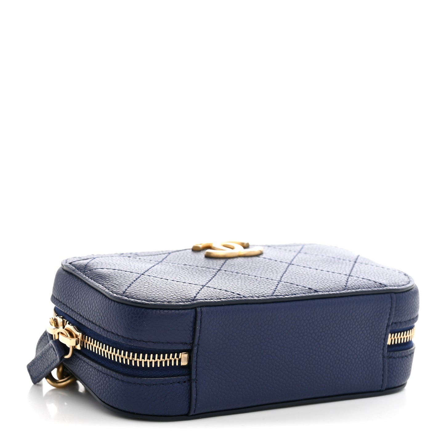 Caviar Quilted Waist Bag Navy Blue