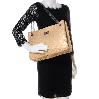 Chanel Aged Calfskin Reissue 2.55 Tote Light Gold 3 of 7