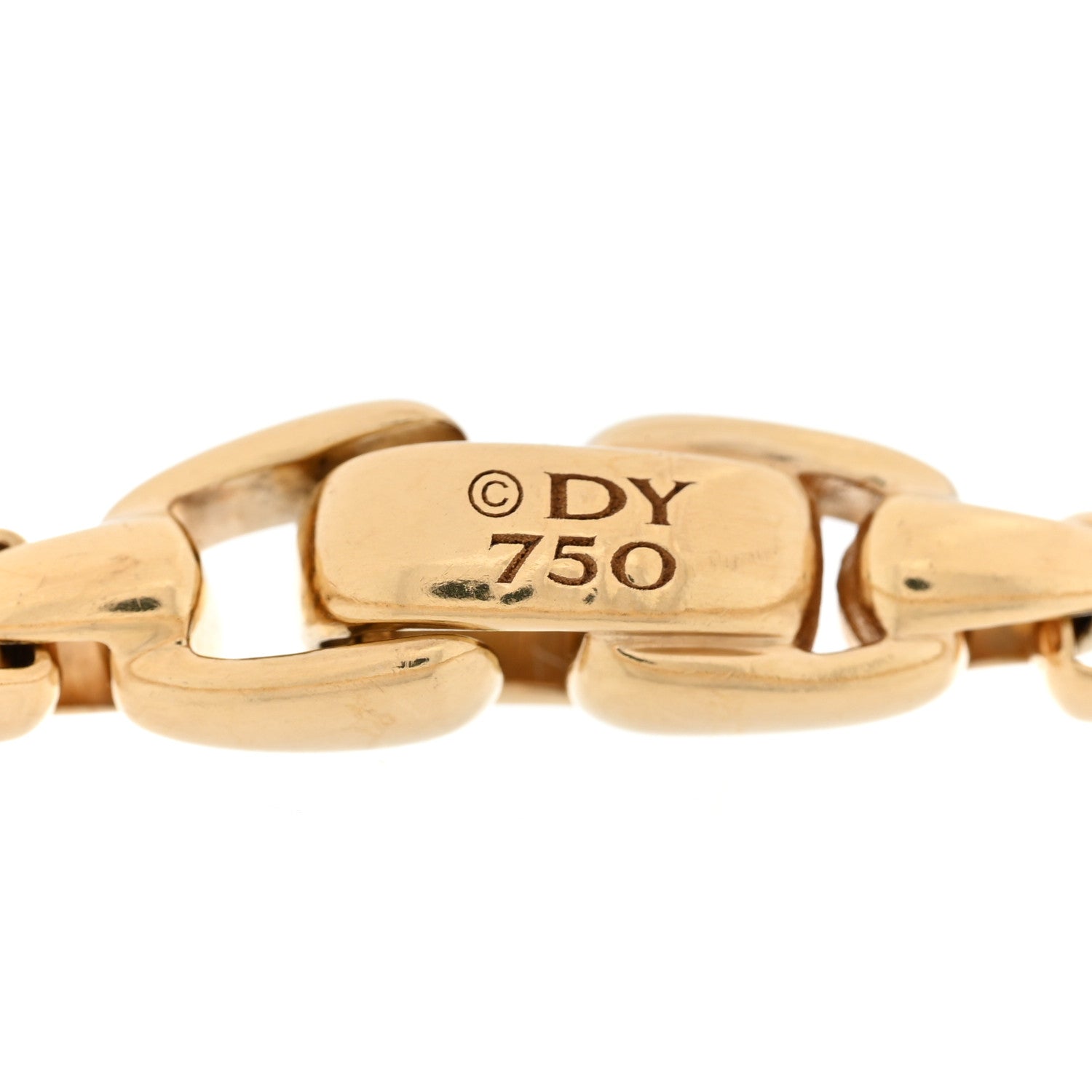David Yurman 18K Yellow Gold 5.2mm DY Bel Air Box Chain Bracelet 3 of 4