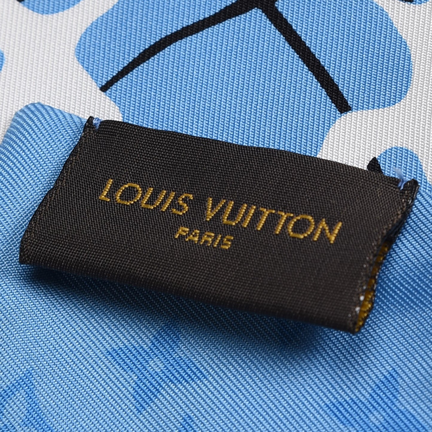 Silk Monogram Bandeau Aqua