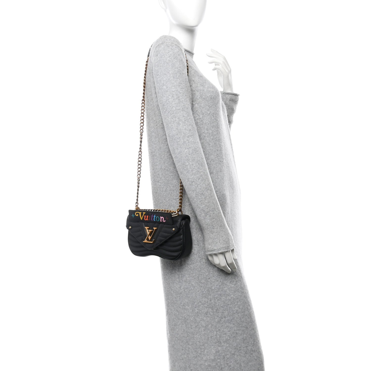Louis Vuitton Calfskin New Wave Chain PM Black 2 of 11