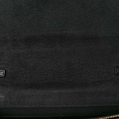 Fendi Vitello Century Eyebrow Monster Eyes Embossed Tube Wallet On Chain Black 15 of 15