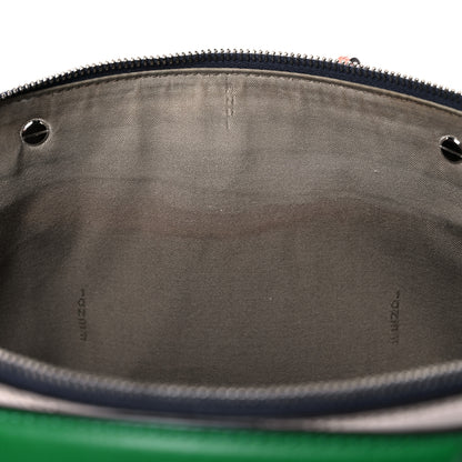 Fendi Vitello Dolce 4 Color Large By The Way Boston Bag Grigio Polvere Emerald Multicolor 12 of 12