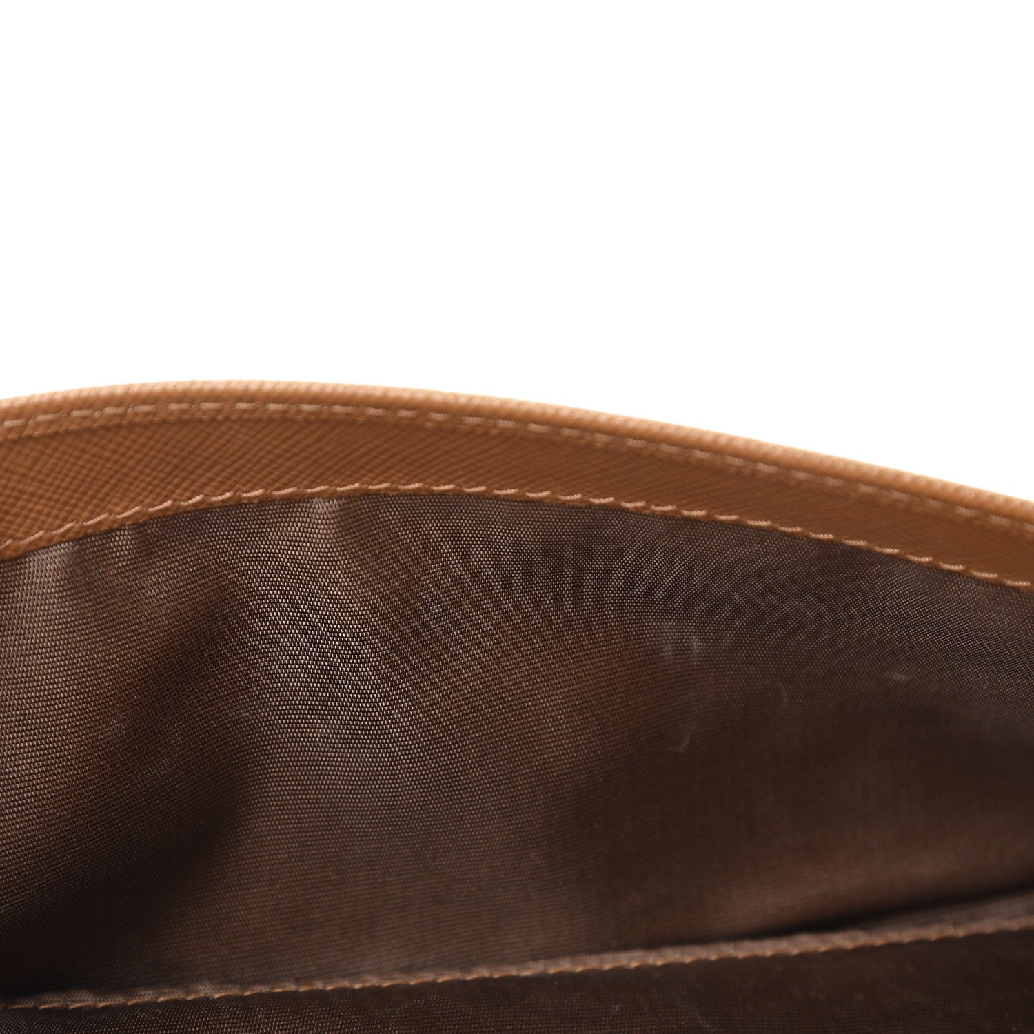 Prada Saffiano Metal Oro Chain Wallet Caramel 7 of 8