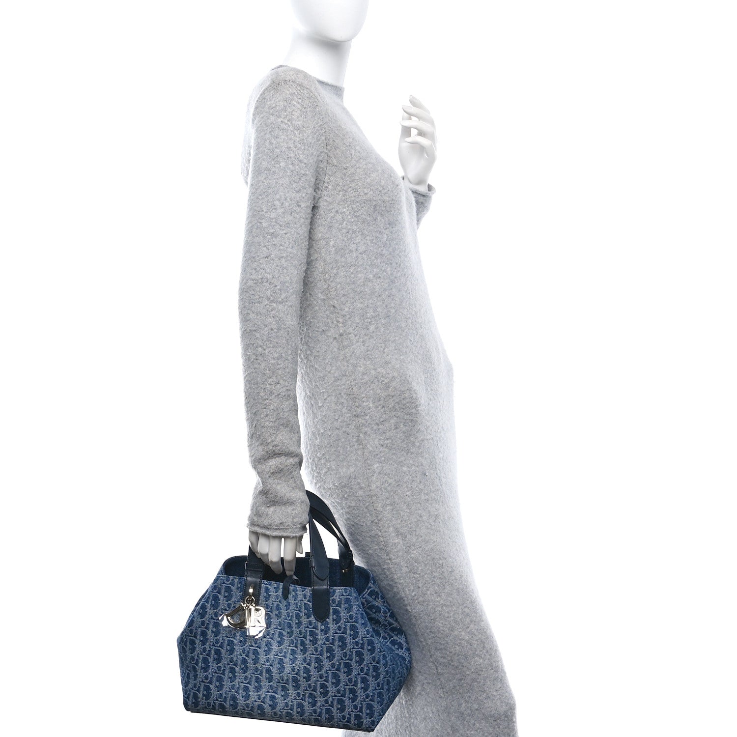 Christian Dior Denim Jacquard Oblique Medium Toujours Blue 1721891