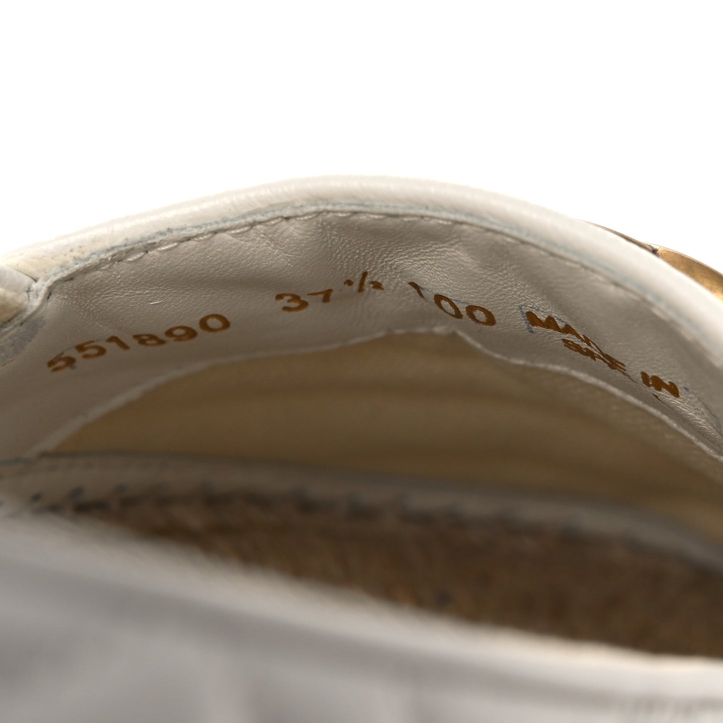 Nappa Matelasse GG Marmont Espadrilles 37.5 Great White