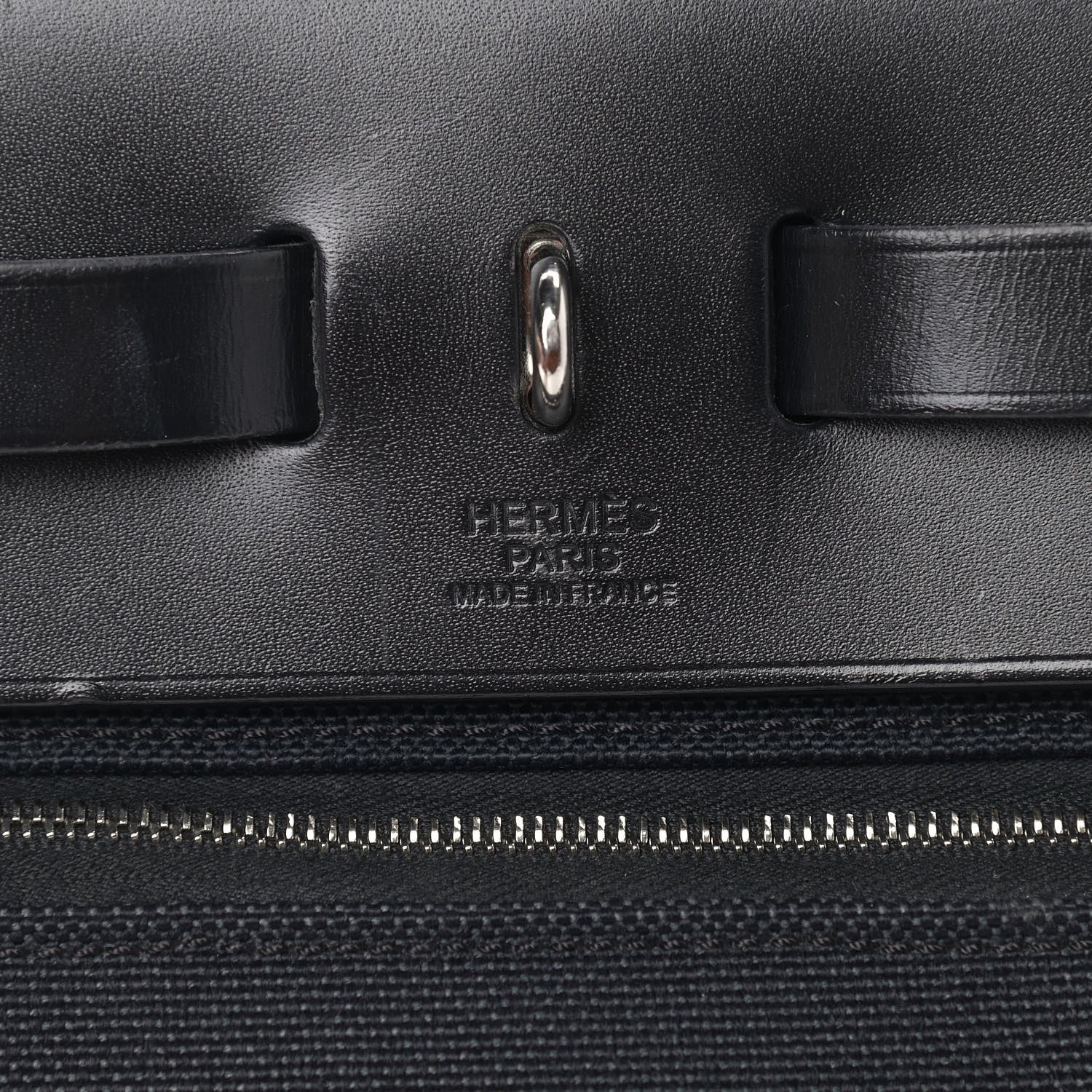 Hermes Military Toile Vache Hunter Herbag Zip PM 31 Black 7 of 13