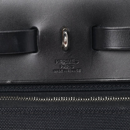 Hermes Military Toile Vache Hunter Herbag Zip PM 31 Black 7 of 13
