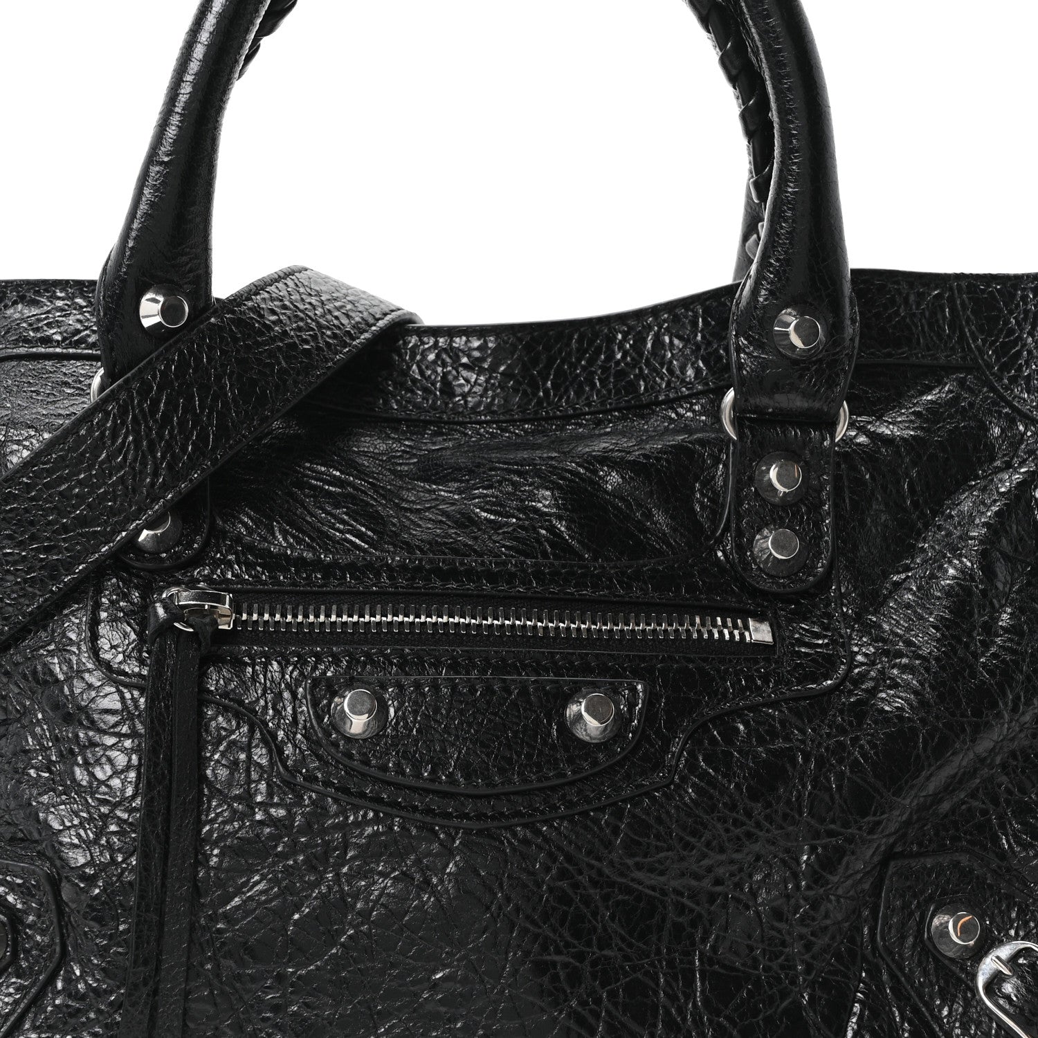 Balenciaga Agneau Arena Silver Hardware Small Le City Black 8 of 10