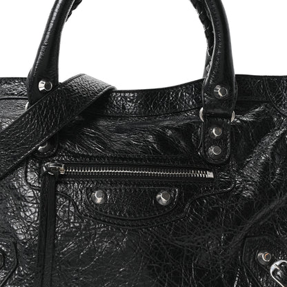 Balenciaga Agneau Arena Silver Hardware Small Le City Black 8 of 10