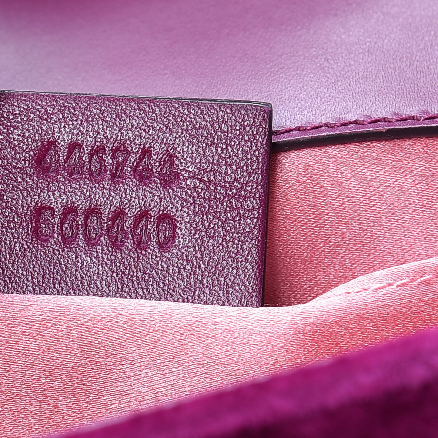 Velvet Matelasse Mini GG Marmont Shoulder Bag Fuchsia Violet Cyclamen