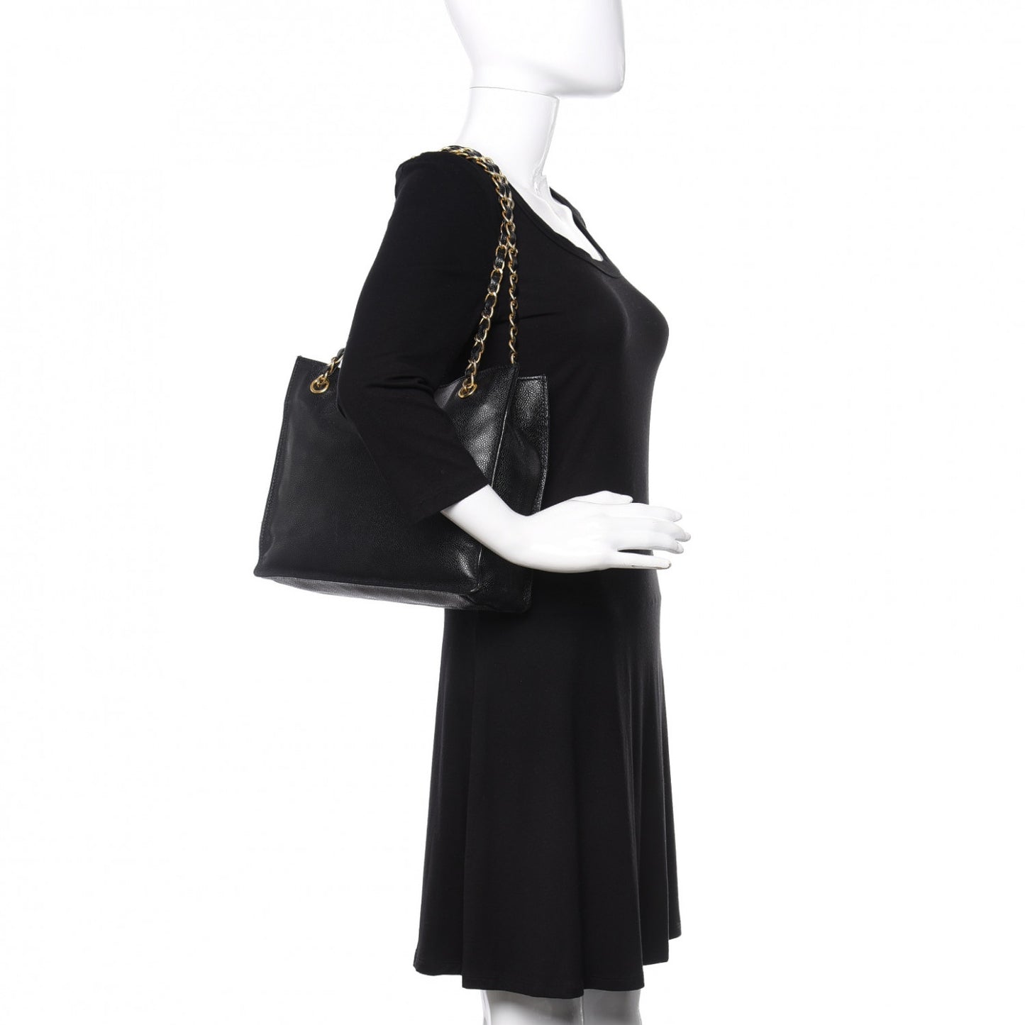 Caviar Shoulder Bag Black