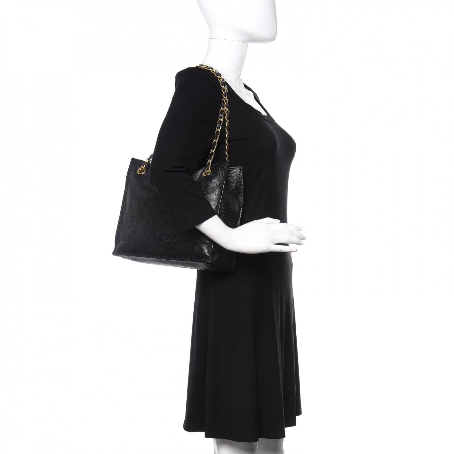 Chanel Caviar Shoulder Bag Black 2 of 11