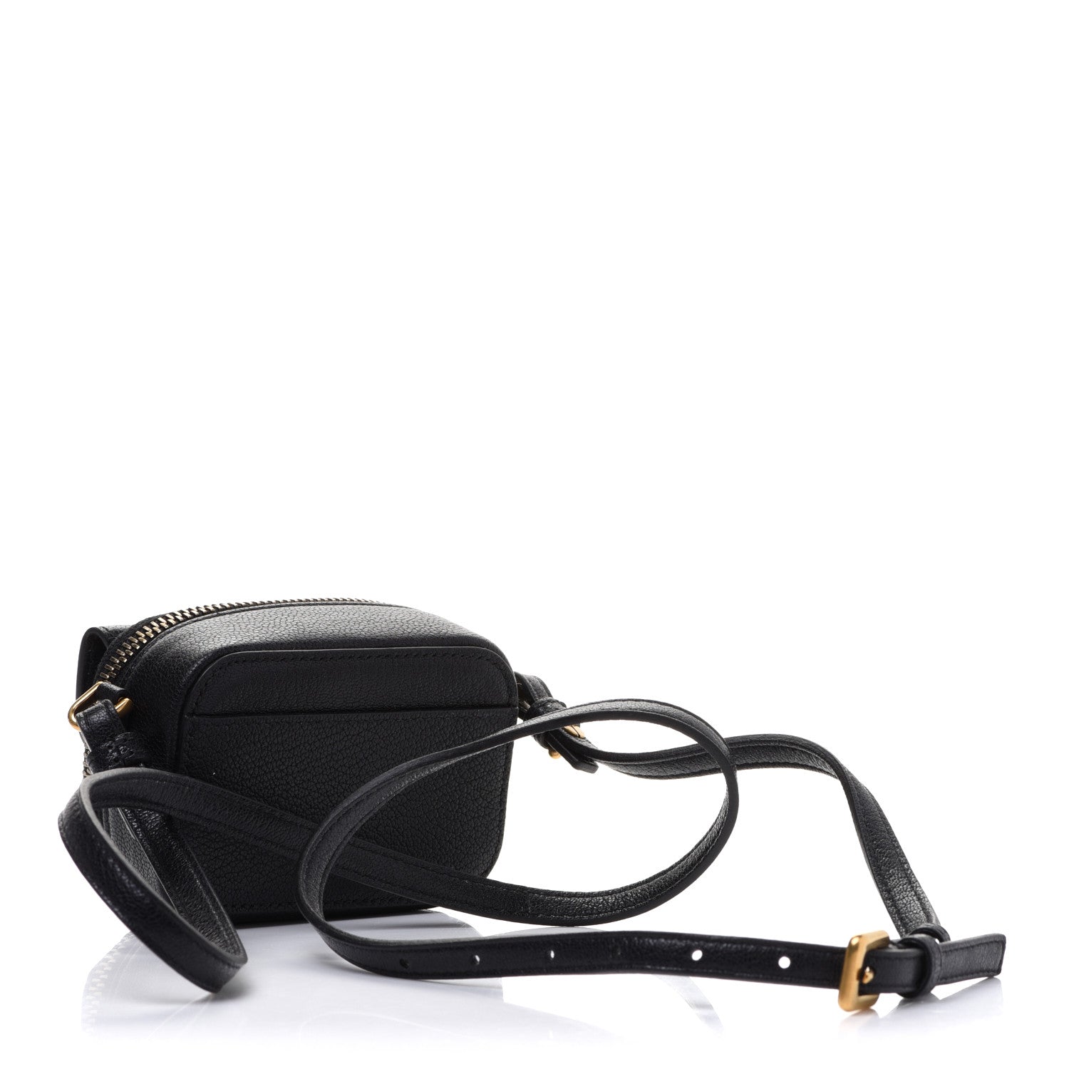 Christian Dior Goatskin Mini Saddle Pouch Black 3 of 9