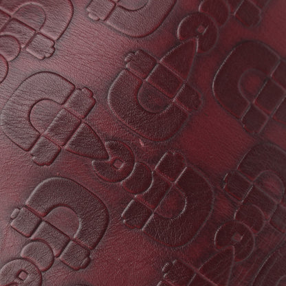 Gucci Calfskin Horsebit Embossed Glam Hobo Burgundy 10 of 11