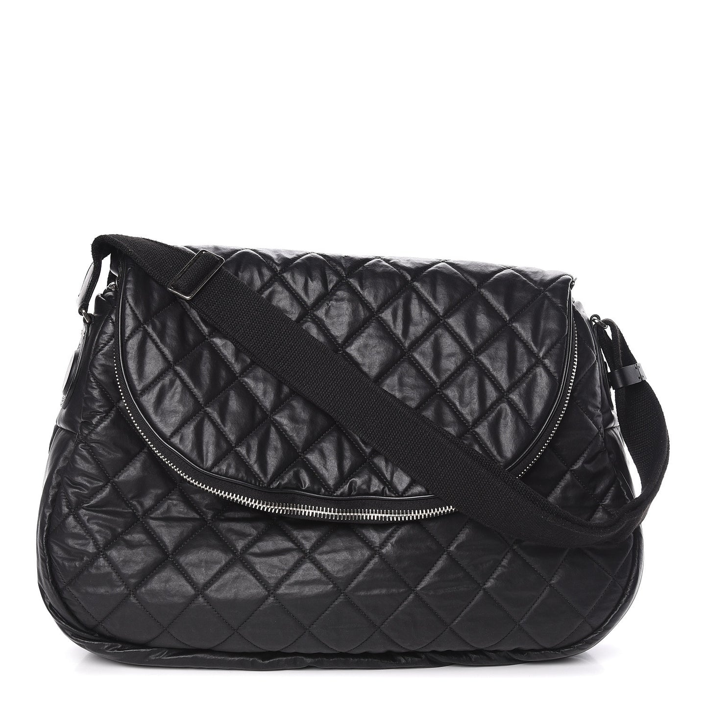 Nylon Quilted Coco Cocoon Messenger Black
