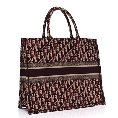 Christian Dior Oblique Large Book Tote Burgundy Multicolor 2 of 5