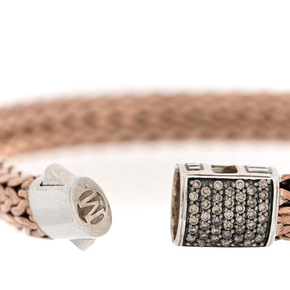 John Hardy Sterling Silver Bronze Champagne Diamond 7.5mm Classic Chain Bracelet 4 of 4