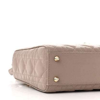 Christian Dior Lambskin Cannage Small My ABCDior Lady Dior Warm Taupe 9 of 10