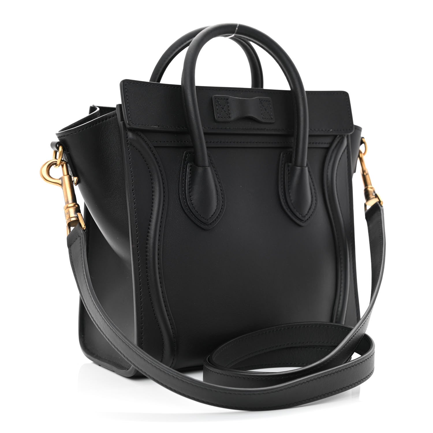 Celine Smooth Calfskin Nano Luggage Black 3 of 12