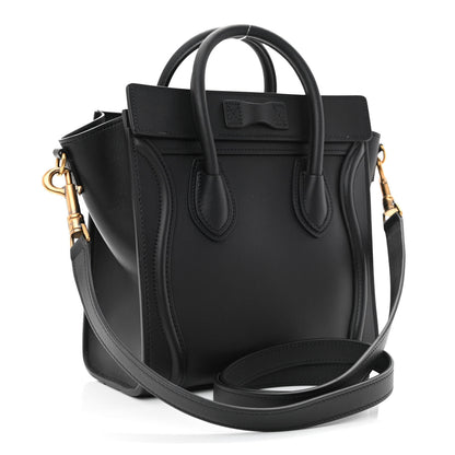 Celine Smooth Calfskin Nano Luggage Black 3 of 12