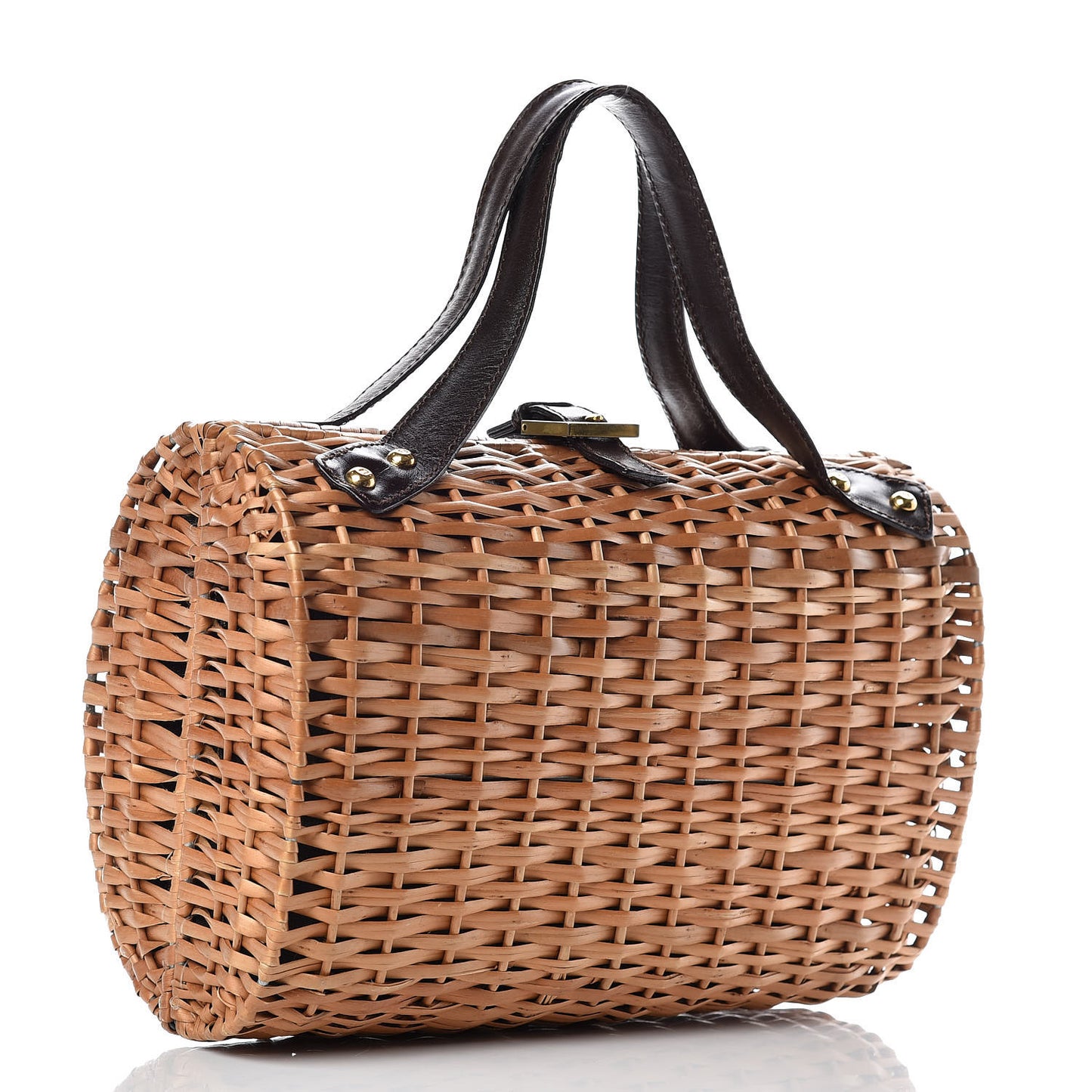 Woven Straw Wicker Bag Brown