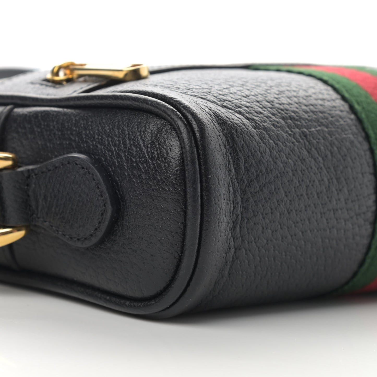 Calfskin Web Mini Ophidia Shoulder Bag Black