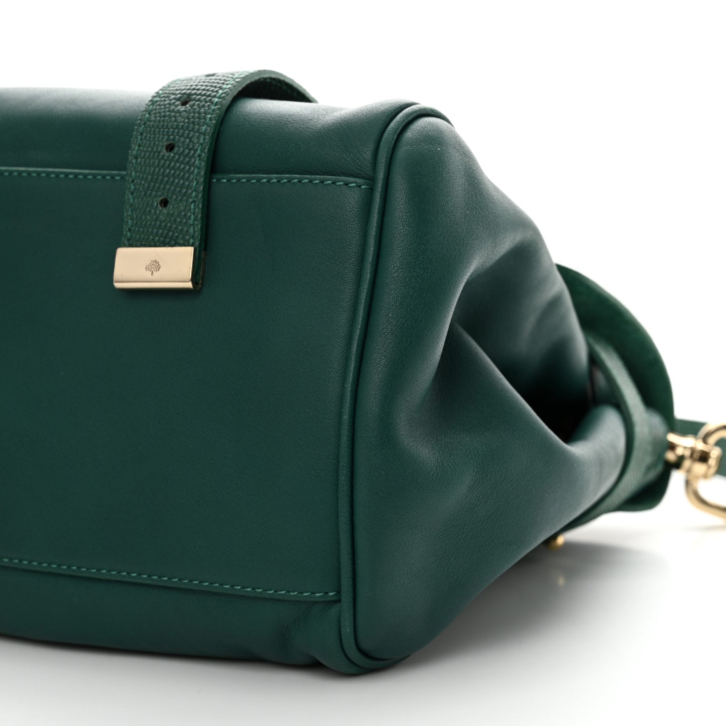 Micrograin Calfskin Lizard Printed Medium Alexa Emerald