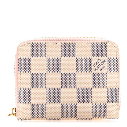 Louis Vuitton Damier Azur Zippy Coin Purse Rose Ballerine 1 of 7