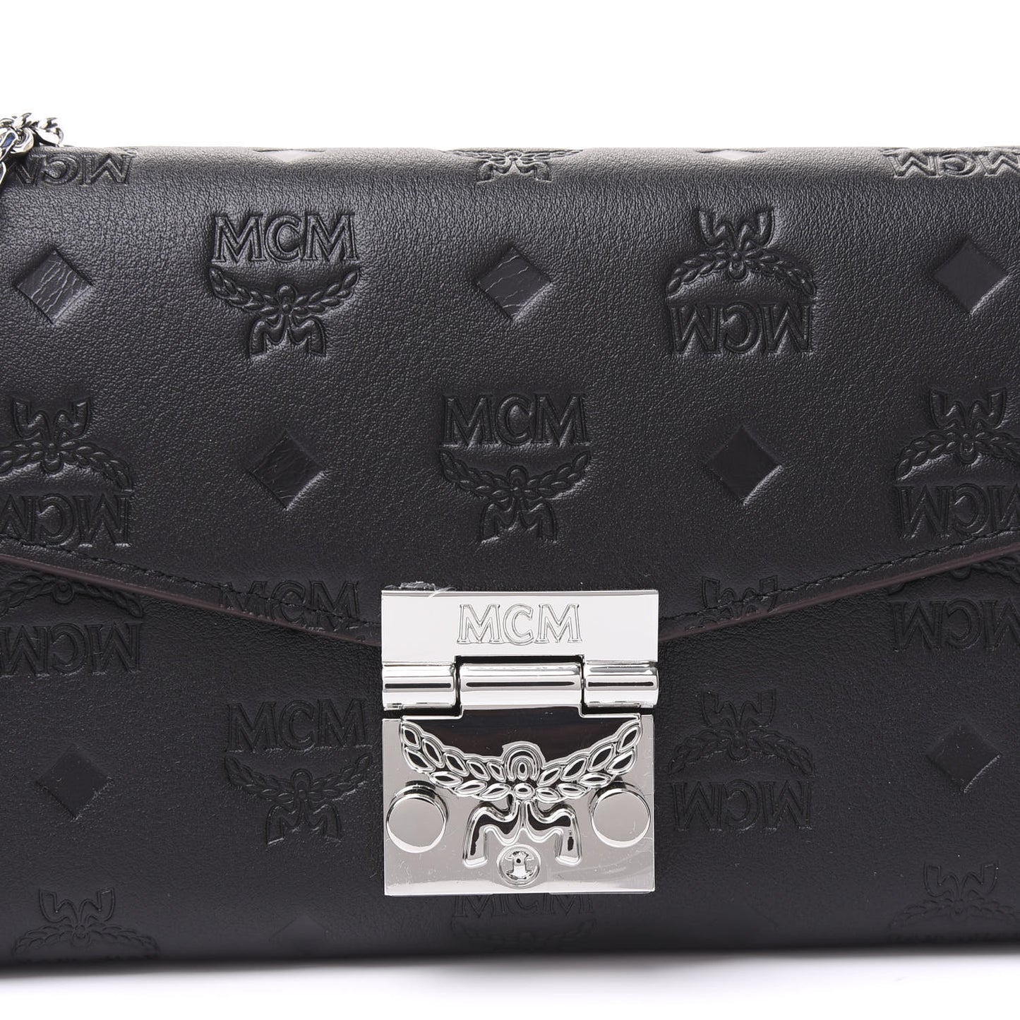 Calfskin Ottomar Large Patricia Wallet On Chain Black