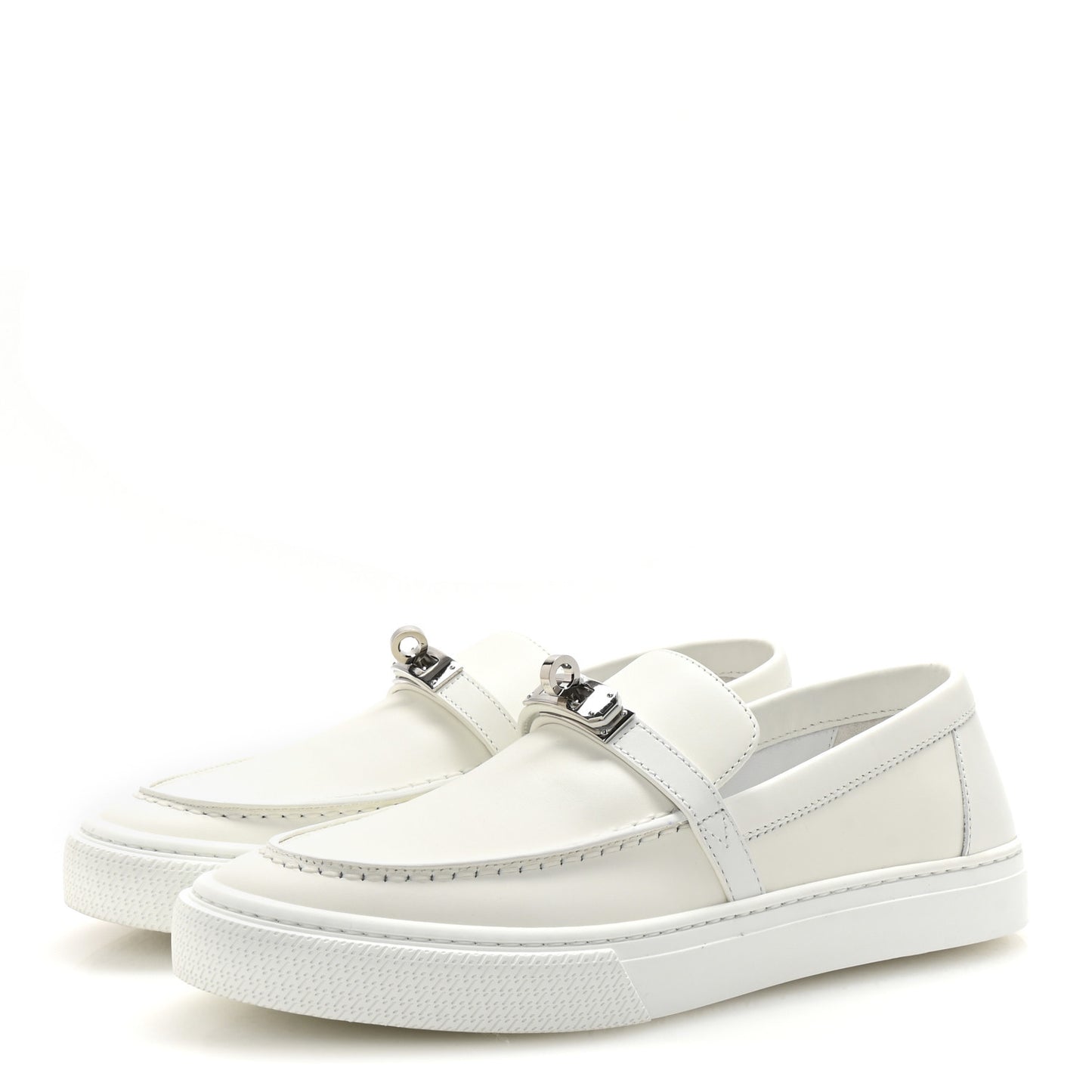 Calfskin Game Slip On Sneakers 38 White