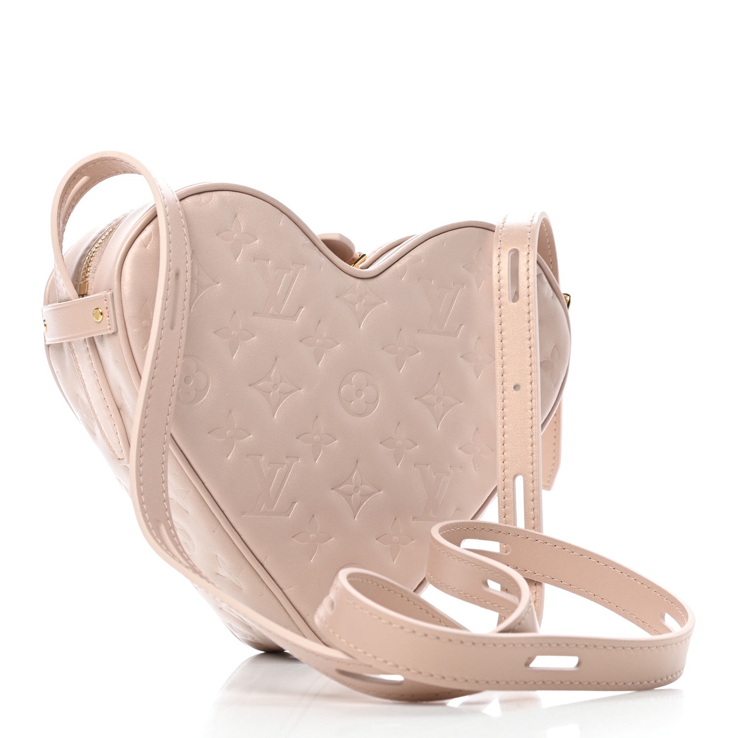 Louis Vuitton Lambskin Embossed Monogram Fall In Love Sac Coeur Light Pink 2 of 4