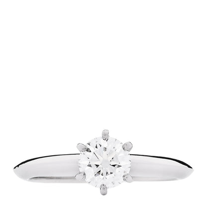 Tiffany Platinum Diamond .64ct Solitaire Engagement Ring 49 4.75 1 of 6