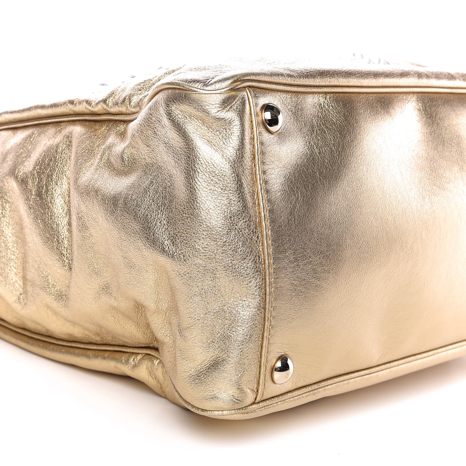 Saint Laurent Metallic Calfskin Y-Mail Tote Gold 10 of 15