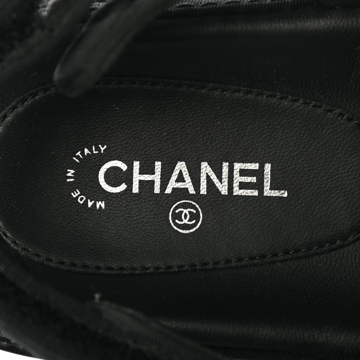 Chanel Fabric Velcro Dad Sandals 40 Black 8 of 9