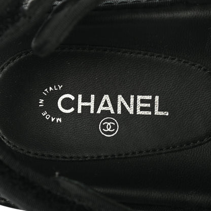 Chanel Fabric Velcro Dad Sandals 40 Black 8 of 9